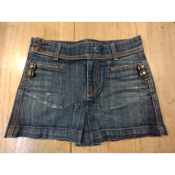 Citizens of Humanity distressed denim skirt - Picture 1 of 15